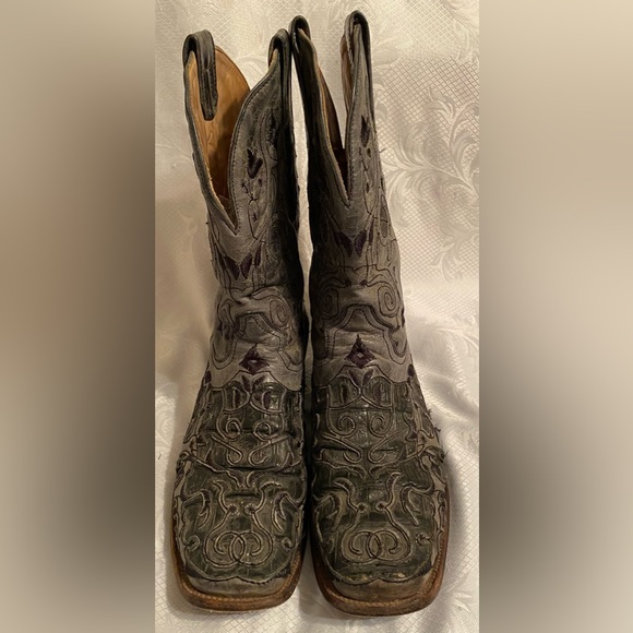 Men’s Corral Vintage leather embroidered square toe western boots. Size 11.5D - Picture 4 of 16